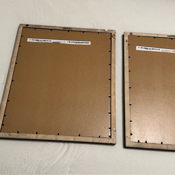 Abstract Stacked Shapes Art Print Set - Black, Orange, Blue - Picture 6 of 6